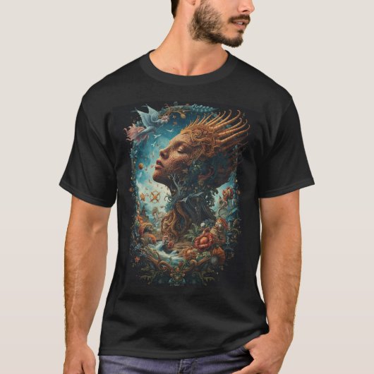 Enchanted Forest Queen Surreal Fantasy Art Tシャツ (正面)