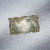 Enchanted Forest Rustic Painterly Landscape マグネット名刺 (インサイチュ)