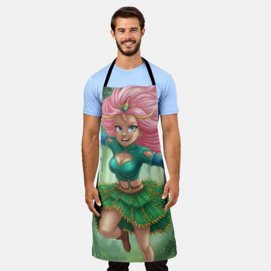 Enchanted Forest Sprint – Anime Fantasy Character  エプロン (着用した状態)