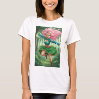 Enchanted Forest Sprint – Anime Fantasy Character  Tシャツ