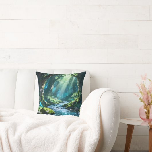 Enchanted Forest Throw Pillow クッション (ソファ)