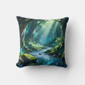 Enchanted Forest Throw Pillow クッション (正面)
