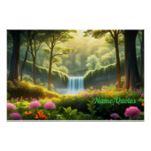 Enchanted Forest Waterfall ポスター (正面)