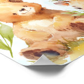 Enchanted Forest Wild One Boy Birthday Welcome ポスター (角)