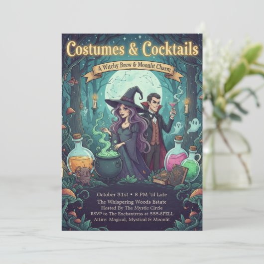 Enchanted Forest Witchy Brew Costumes & Cocktails  招待状 (スタンド正面)