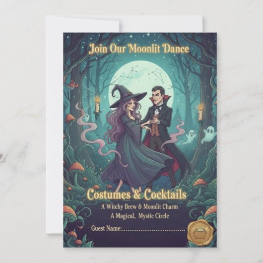 Enchanted Forest Witchy Brew Costumes & Cocktails  招待状 (裏面)