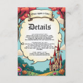 Enchanted Forest Woodland Castle Fairytale Wedding エンクロージャーカード (正面)