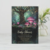 Enchanted Forest Woodland Magical Tree Baby Shower 招待状 (スタンド正面)