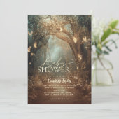 Enchanted Forest Woodland Storybook Baby Shower 招待状 (スタンド正面)