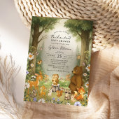 Enchanted Forest Woodland Storybook Baby Shower 招待状