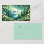 Enchanted Forest Yellow Rose Castle Landscape 名刺 (正面/裏面)