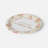 Enchanted Garden Fairy Birthday ペーパープレート (アングル)