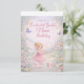 Enchanted Garden Fairy Birthday Invitations 招待状 (スタンド正面)
