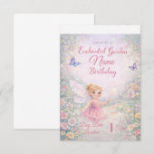 Enchanted Garden Fairy Birthday Invitations 招待状 (正面/裏面)