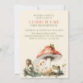 Enchanted Garden Fairy First Birthday 招待状 (正面)