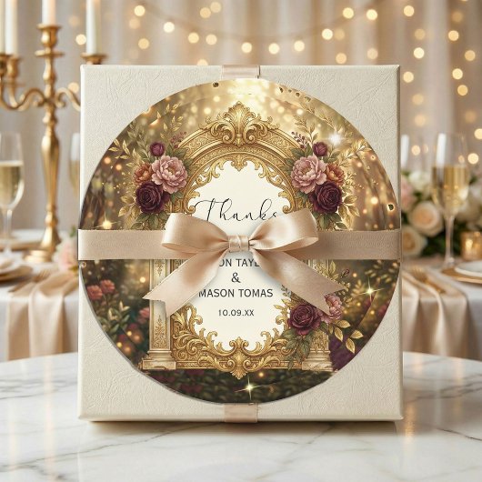 Enchanted Garden Gate Wedding  ラウンドシール