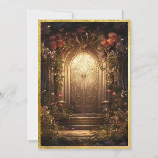 Enchanted Garden Gate Wedding Invitation 招待状 (裏面)