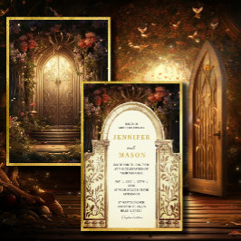 Enchanted Garden Gate Wedding Invitation 招待状