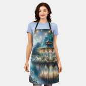 Enchanted Garden Gazebo Twilight Reflection エプロン (着用した状態)
