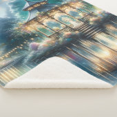 Enchanted Garden Gazebo Twilight Reflection シェルパブランケット (3/4)