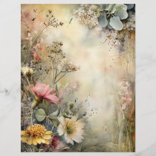 ENCHANTED GARDEN JOURNAL SCRAPBOOK PAPER (正面)