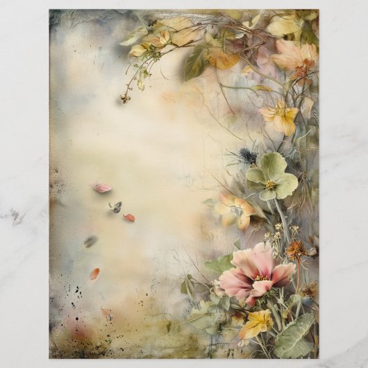 ENCHANTED GARDEN JOURNAL SCRAPBOOK PAPER (裏面)