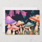 Enchanted Garden Mushroom Birthday Party Invite 招待状 (裏面)