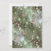 Enchanted Garden Pattern Sweet 16 Pink ID1163 招待状 (裏面)