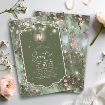 Enchanted Garden Pattern Sweet 16 Pink ID1163