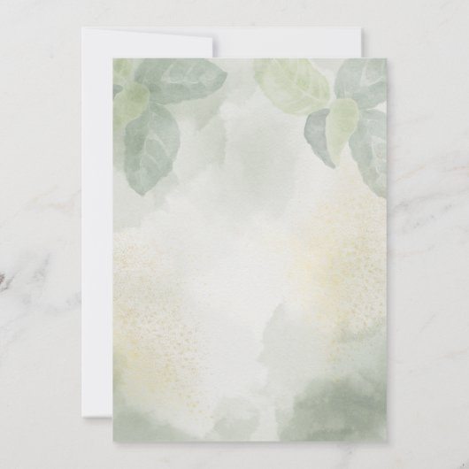 Enchanted Garden String Lights Romantic Wedding 招待状 (裏面)