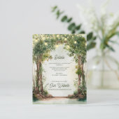 Enchanted Garden String Lights Wedding Details エンクロージャーカード (スタンド正面)