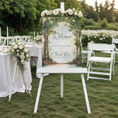 Enchanted Garden String Lights Wedding Welcome ポスター