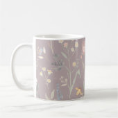 Enchanted Garden Wildflower Butterfly Whimsical コーヒーマグカップ (左)