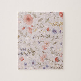 Enchanted Garden Wildflower Butterfly Whimsical ジグソーパズル