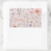 Enchanted Garden Wildflower Butterfly Whimsical 長方形シール (バッグ)