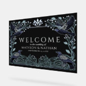 Enchanted Gothic Raven Wedding Welcome Black アクリルサイン (傾斜)