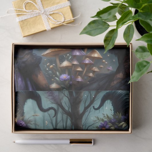 Enchanted Gothic Witches w Mushrooms & Moonlight 薄葉紙 (ギフト)