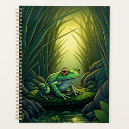 Enchanted Green Frog in a Forest プランナー手帳