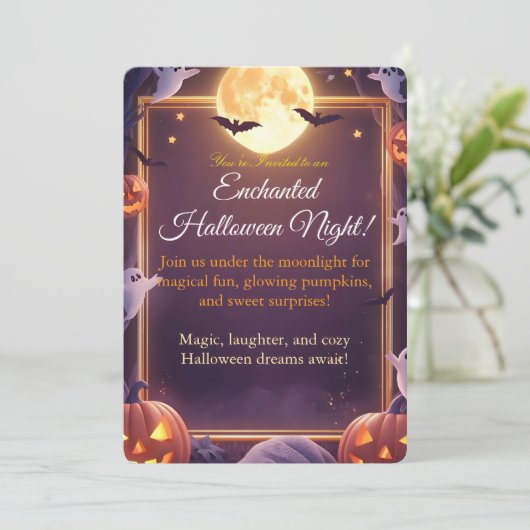Enchanted Halloween Night Invitation Card 招待状 (スタンド正面)