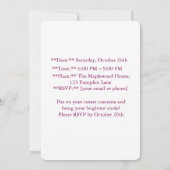 Enchanted Halloween Night Invitation Card 招待状 (裏面)