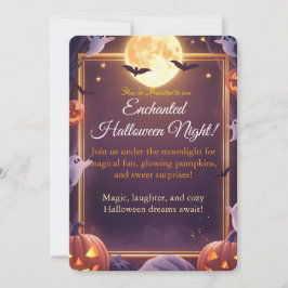 Enchanted Halloween Night Invitation Card 招待状