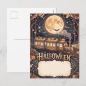 Enchanted Halloween Train & Moonlit Forest シーズンポストカード (正面/裏面)