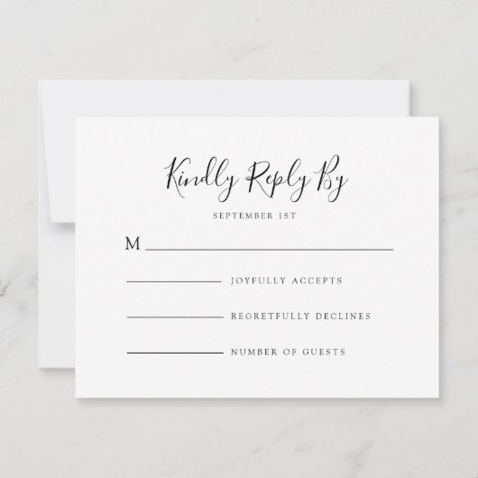 Enchanted Hanging Lanterns Wedding 出欠カード (裏面)