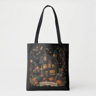 Enchanted Haunted House Halloween トートバッグ