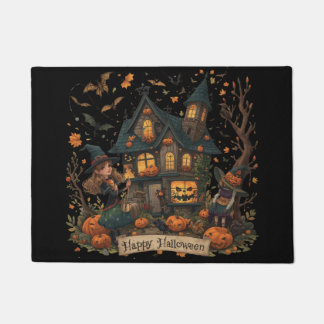 Enchanted Haunted House Halloween ドアマット