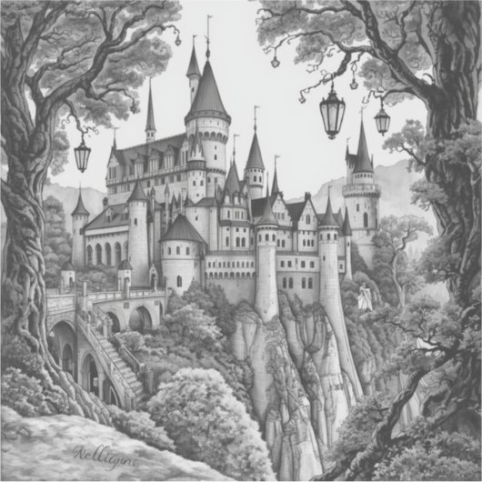 Enchanted Ink Dreams: Black & White Fairy Tale  シール (正面)