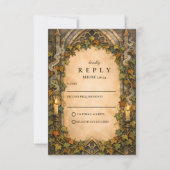 Enchanted Ivy Gothic Autumn Wedding 出欠カード (正面)
