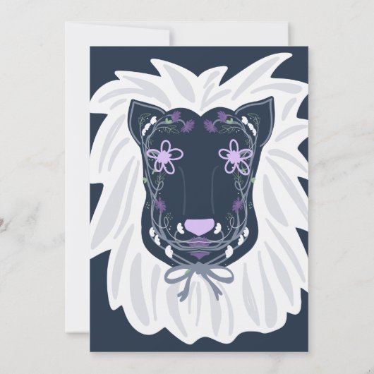 Enchanted Jungle Lion Second Birthday 招待状 (裏面)