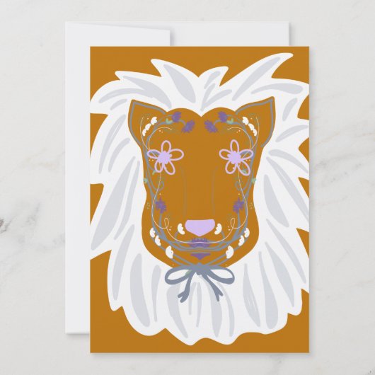 Enchanted Jungle Lion Second Birthday 招待状 (裏面)