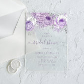 Enchanted Lavender Bridal Shower アクリル招待状